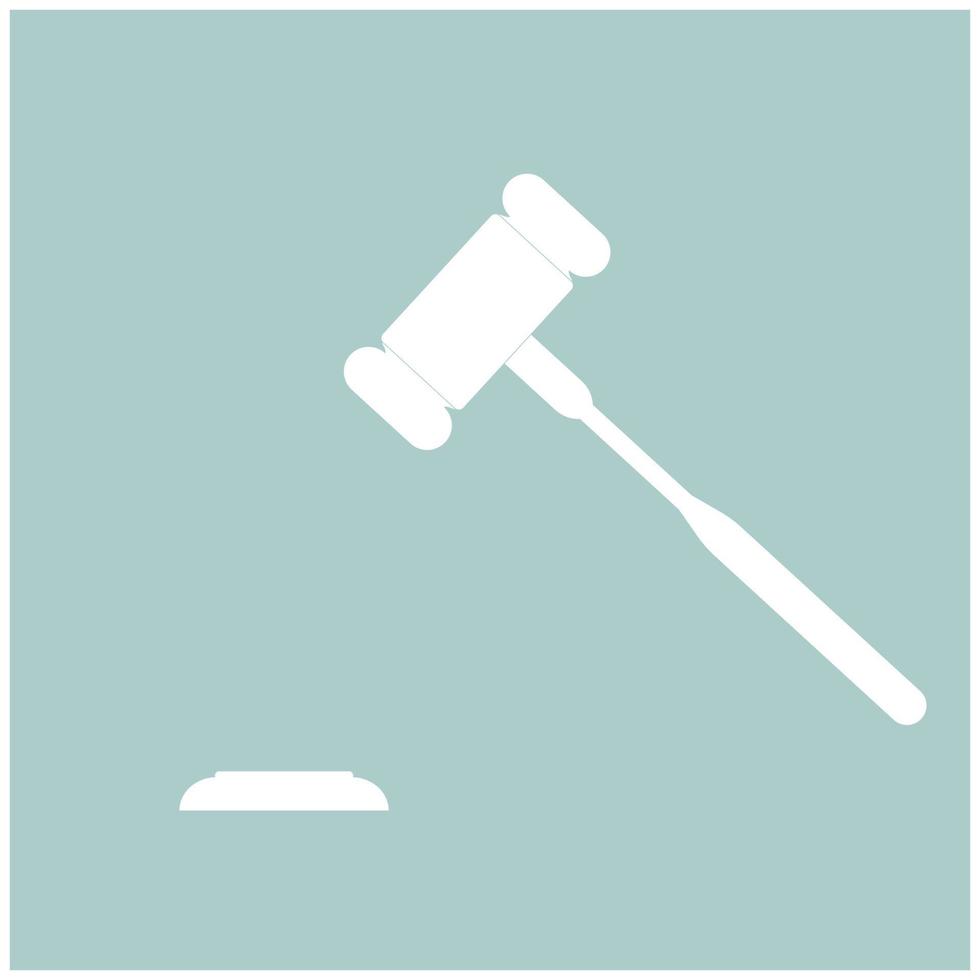 The judicial hammer the white color icon vector