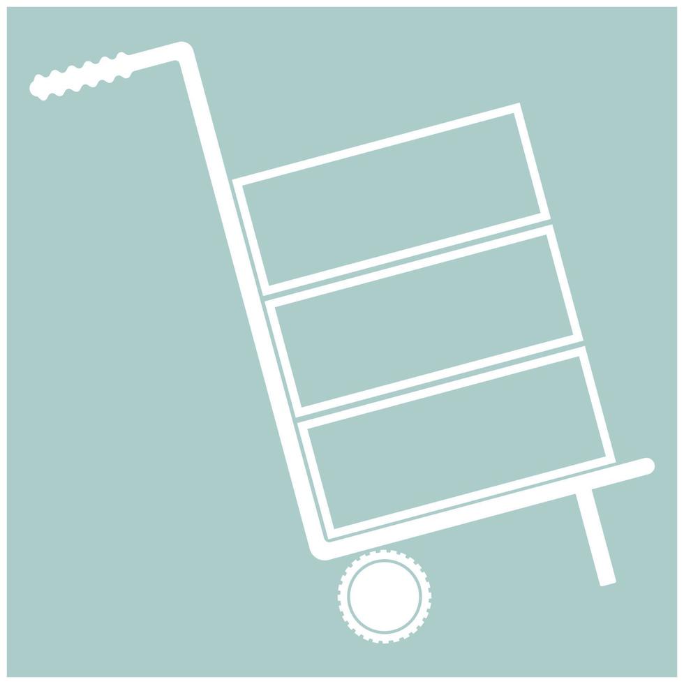 Cart delivery or shipment icon the white color icon vector