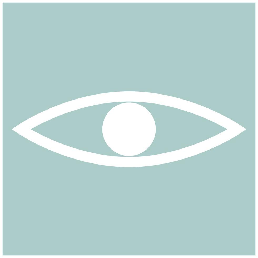 Eye the white color icon vector