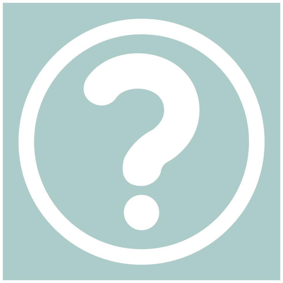 Question mark in a circle the white color icon vector