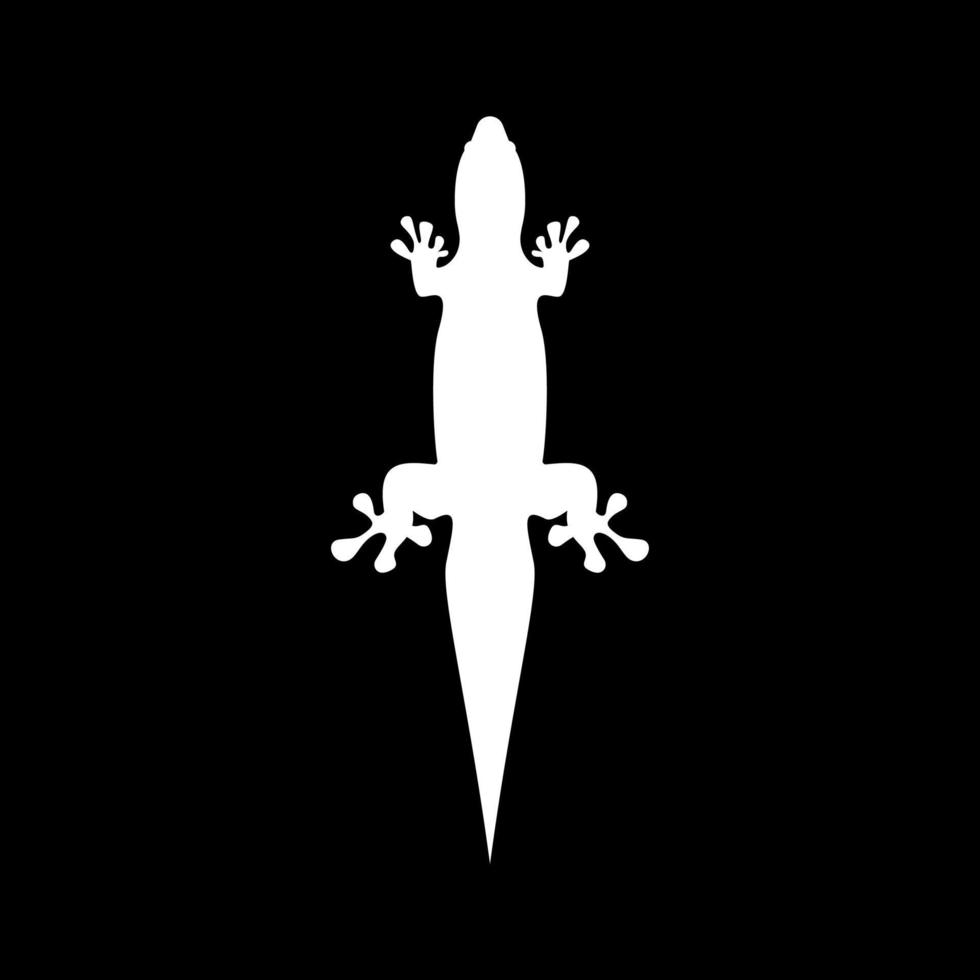 icono de lagarto color blanco vector ilustración imagen estilo plano