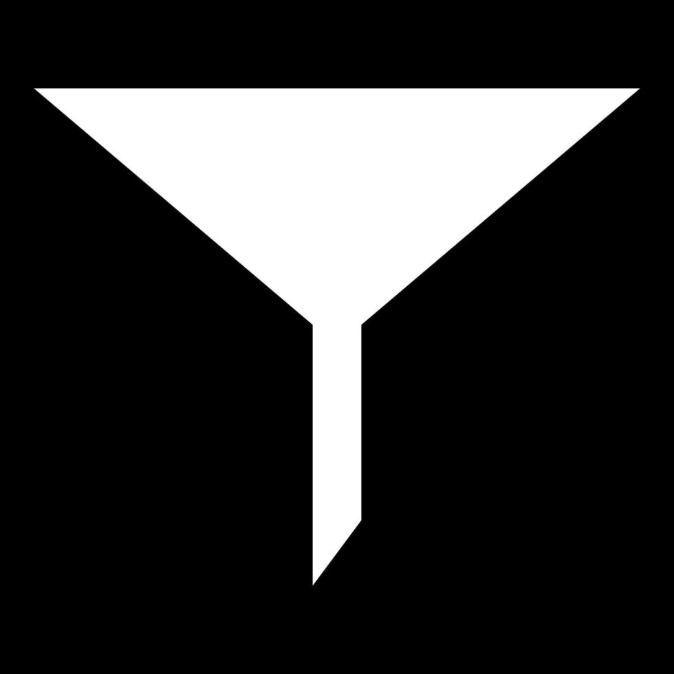 Filter white icon vector