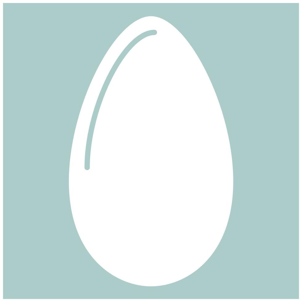 huevo el icono de color blanco vector