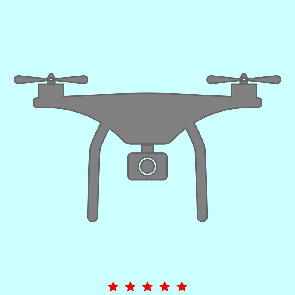 Drone grey color icon vector