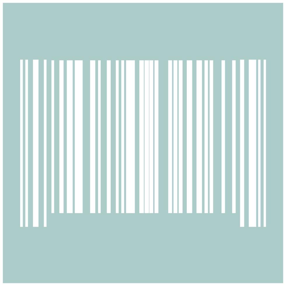 The barcode the white color icon vector