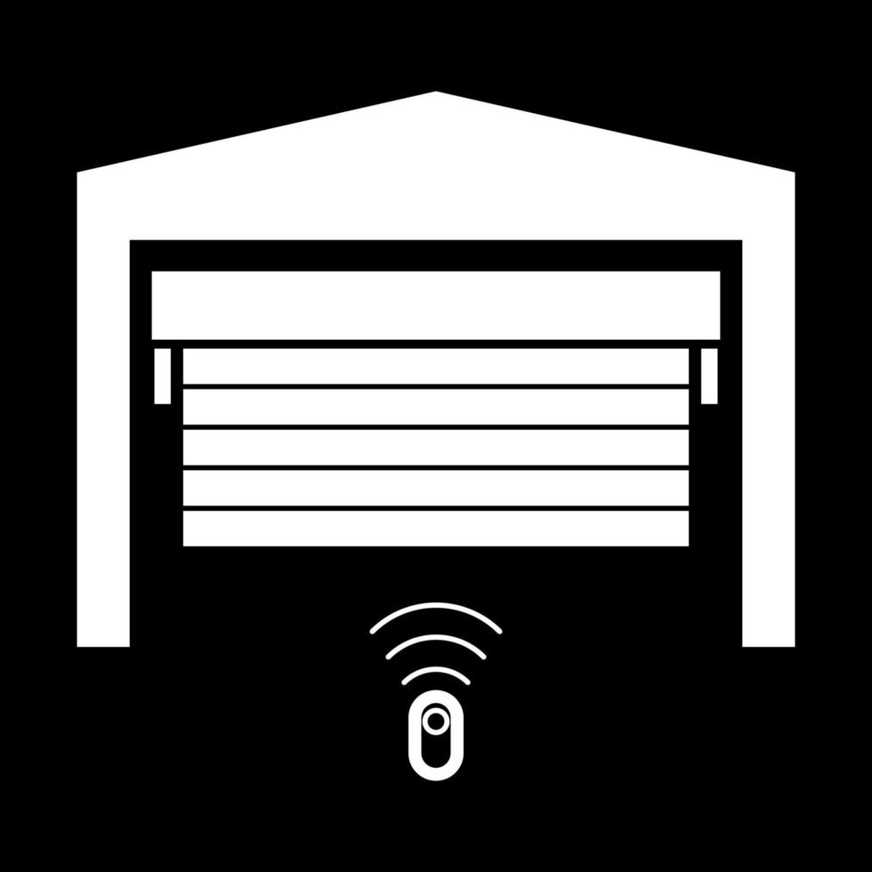 Garage door icon white color vector illustration image flat style