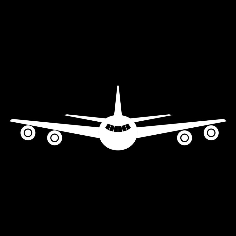 Airplane white icon vector