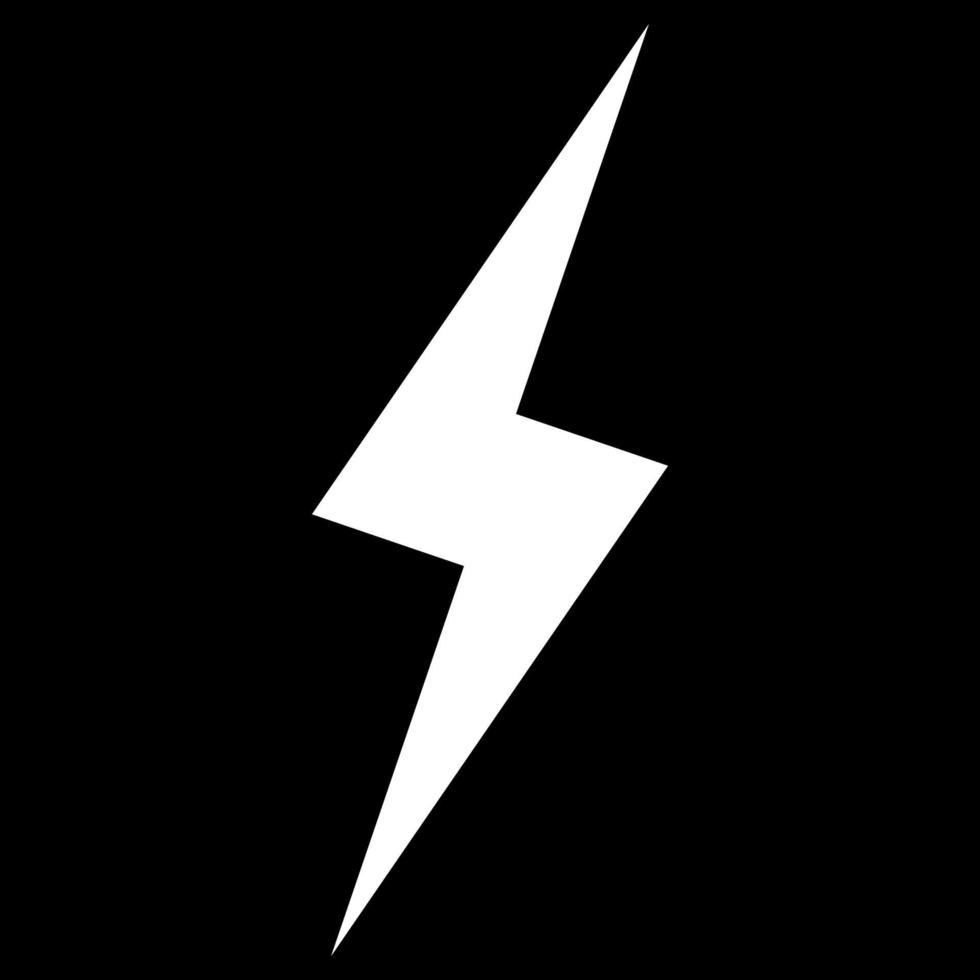 Lightning white icon vector