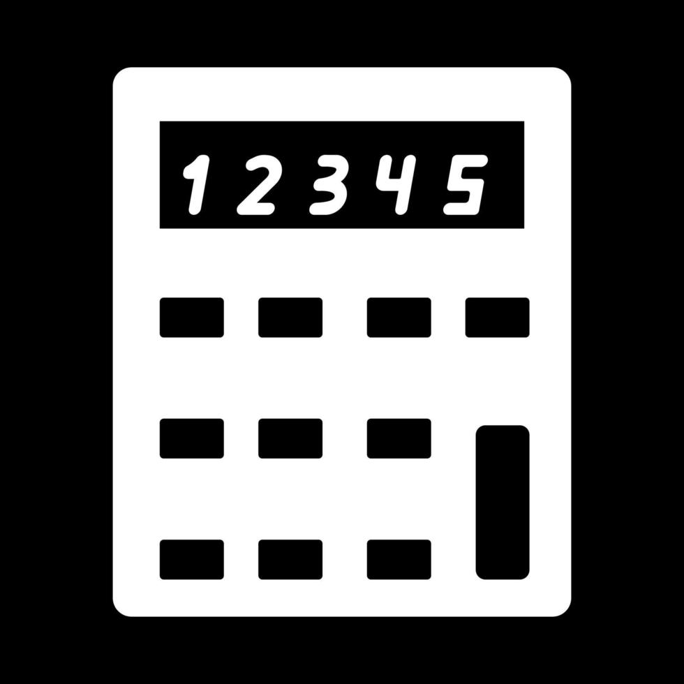 Calculator white icon vector