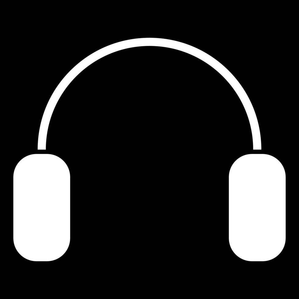 icono de auriculares blanco vector