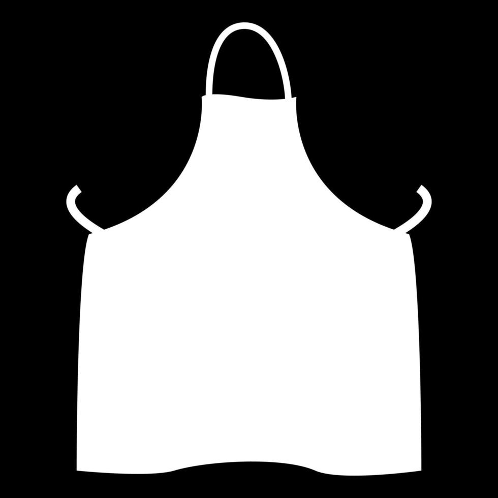 Kitchen apron white icon vector