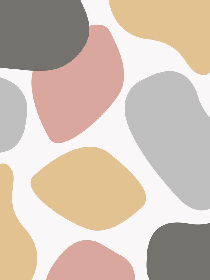 abstract minimalist pattern shapes background. Modern vector illustration. Contemporary nude palette
