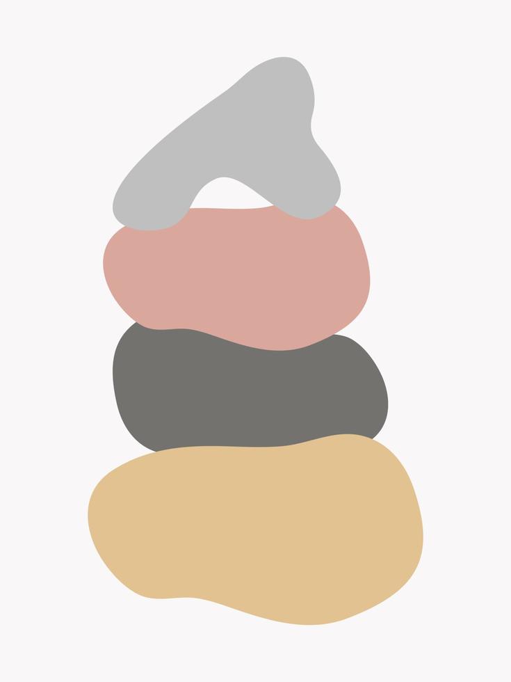 abstract minimalist pattern shapes background. Modern vector illustration. Contemporary nude palette