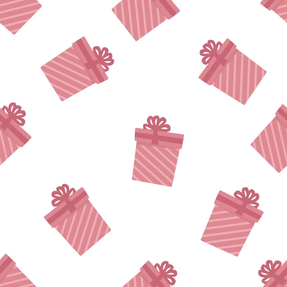 Gift boxes, presents seamless pattern vector icon set. . Colorful wrapped paper textile. Cute holiday print.. Cartoon flat design.