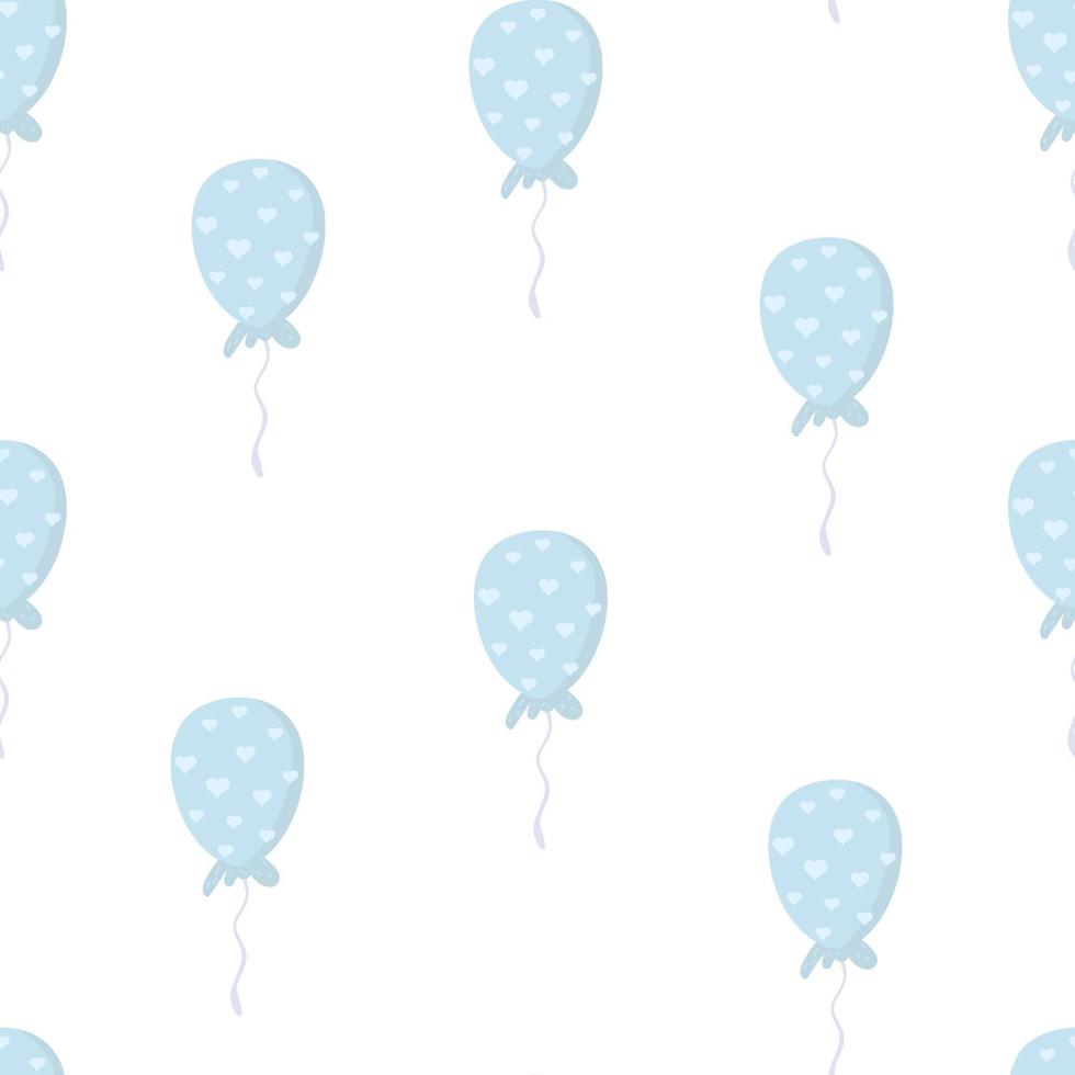 cute gentle pink balloons with hearts. Minimalistic pattern for Valentine day. vector