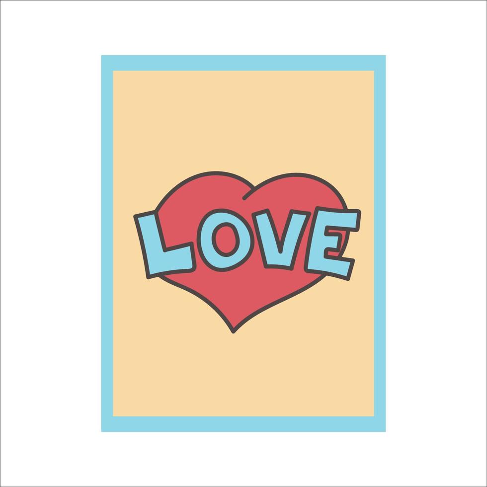 heart text love shape letter vector