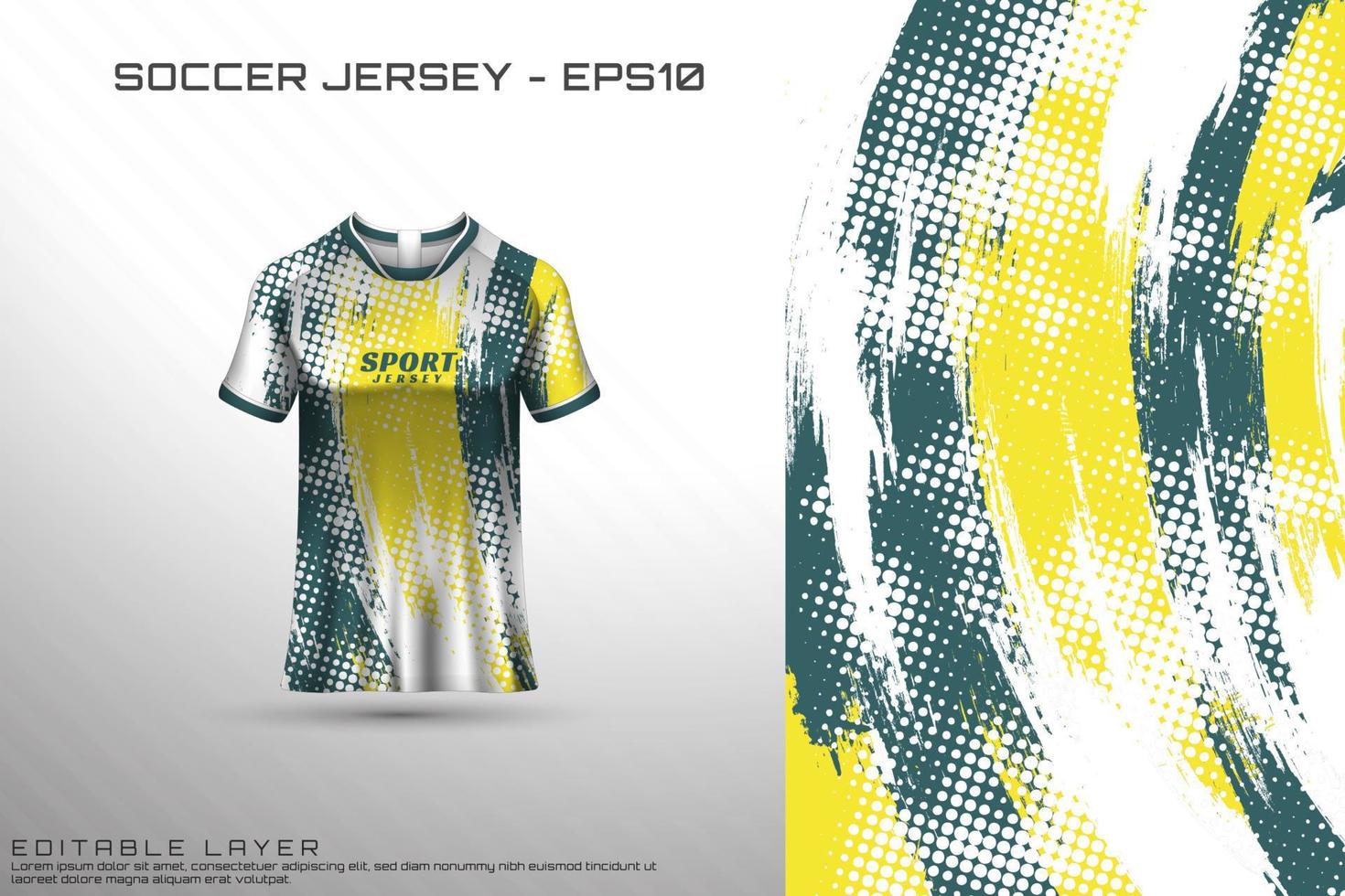 Sports jersey and t-shirt template sports jersey design vector mockup.