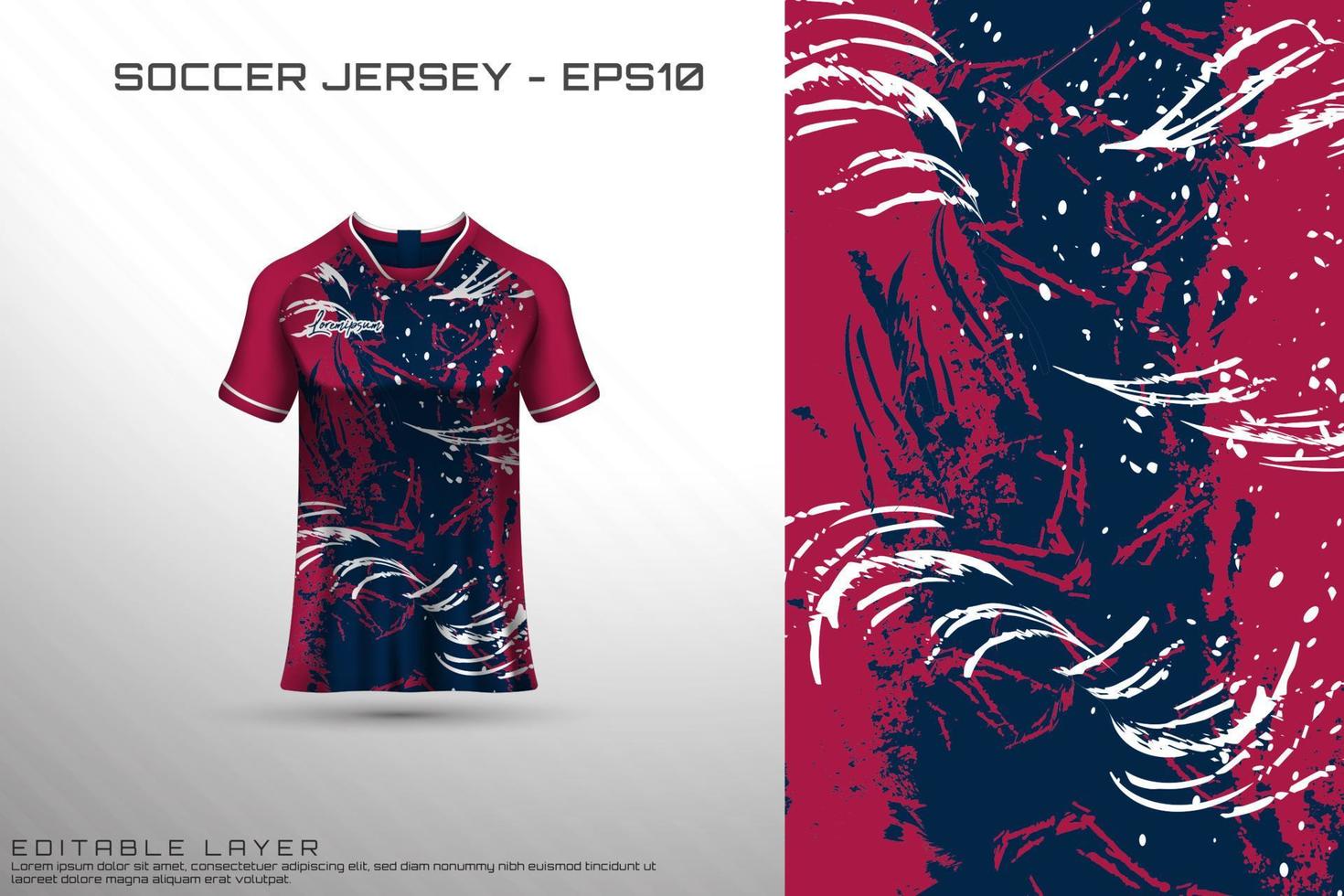 Sports jersey and t-shirt template sports jersey design vector mockup.