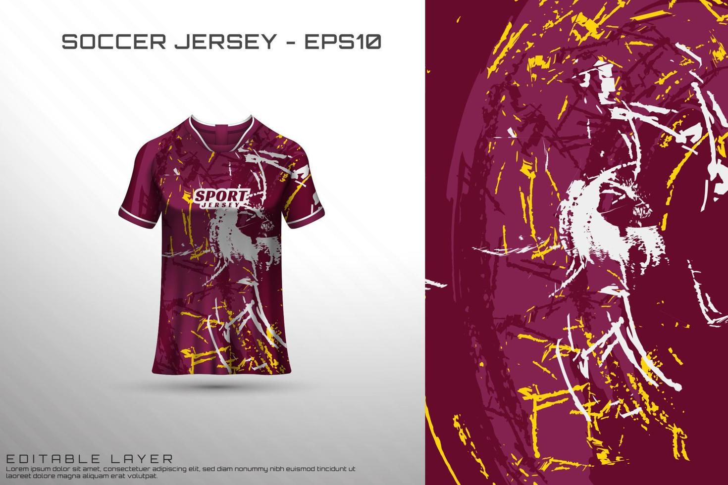 Sports jersey and t-shirt template sports jersey design vector mockup.