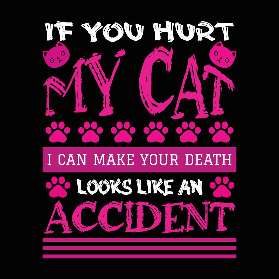 Cat T Shirt Design vector