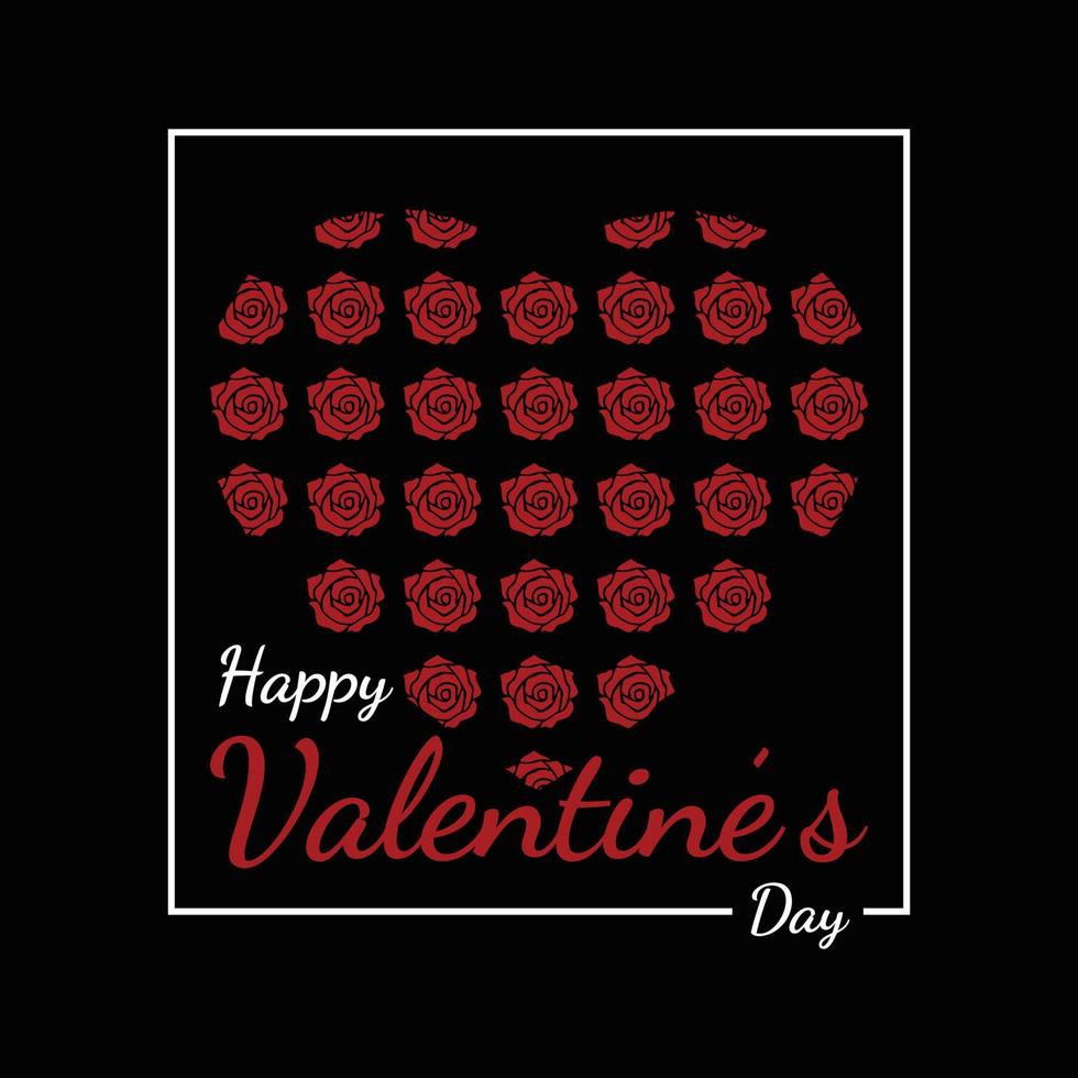 Happy Valentin's Day T Shirt Design vector