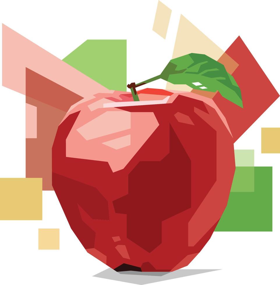 manzanas abstractas con líneas firmes vector