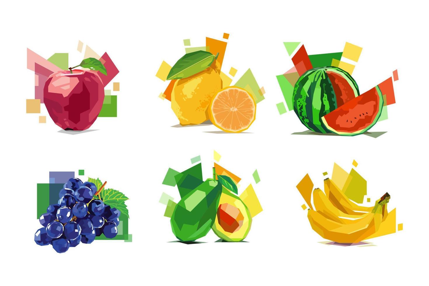 diseño de vectores de frutas abstractas