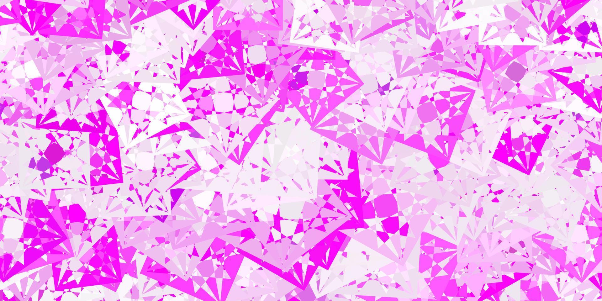 diseño vectorial de color violeta claro, rosa con formas triangulares. vector