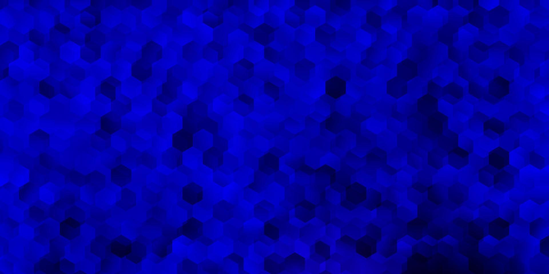 Dark blue vector cover with simple hexagons.