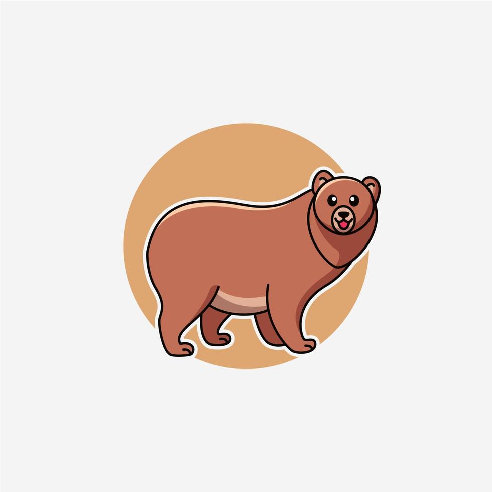 Illustration vector graphic of a bear