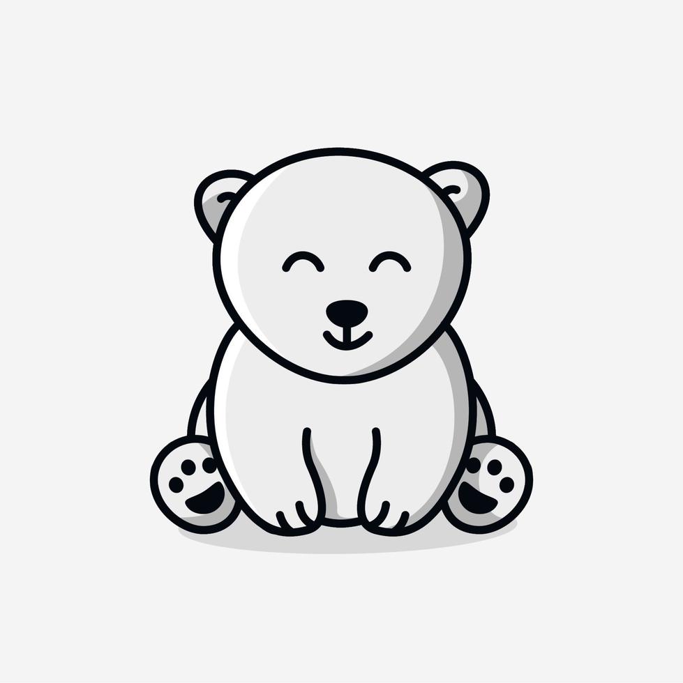 Illustration vector graphic of Baby Polar Bear