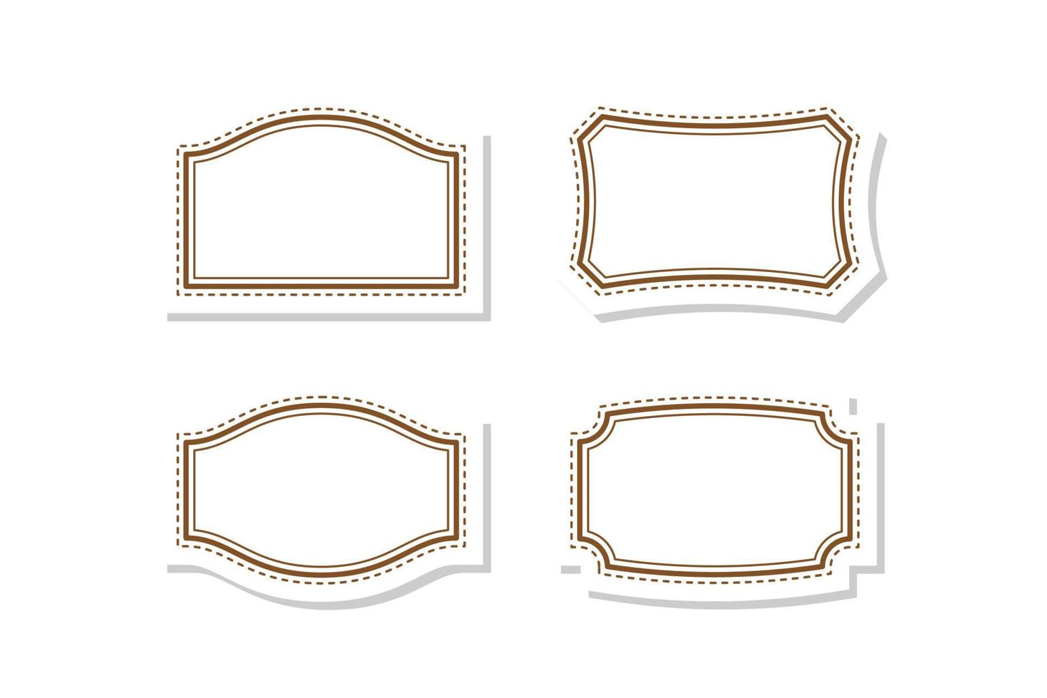 Frame vintage decoration set vector