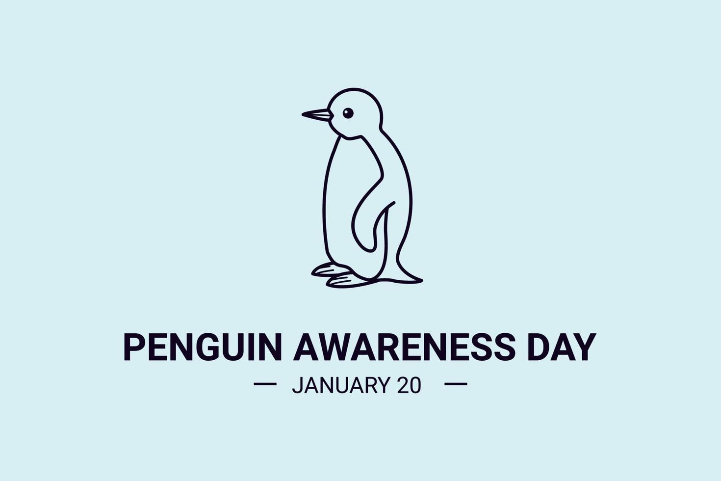 Vector graphic of Penguin Awareness Day