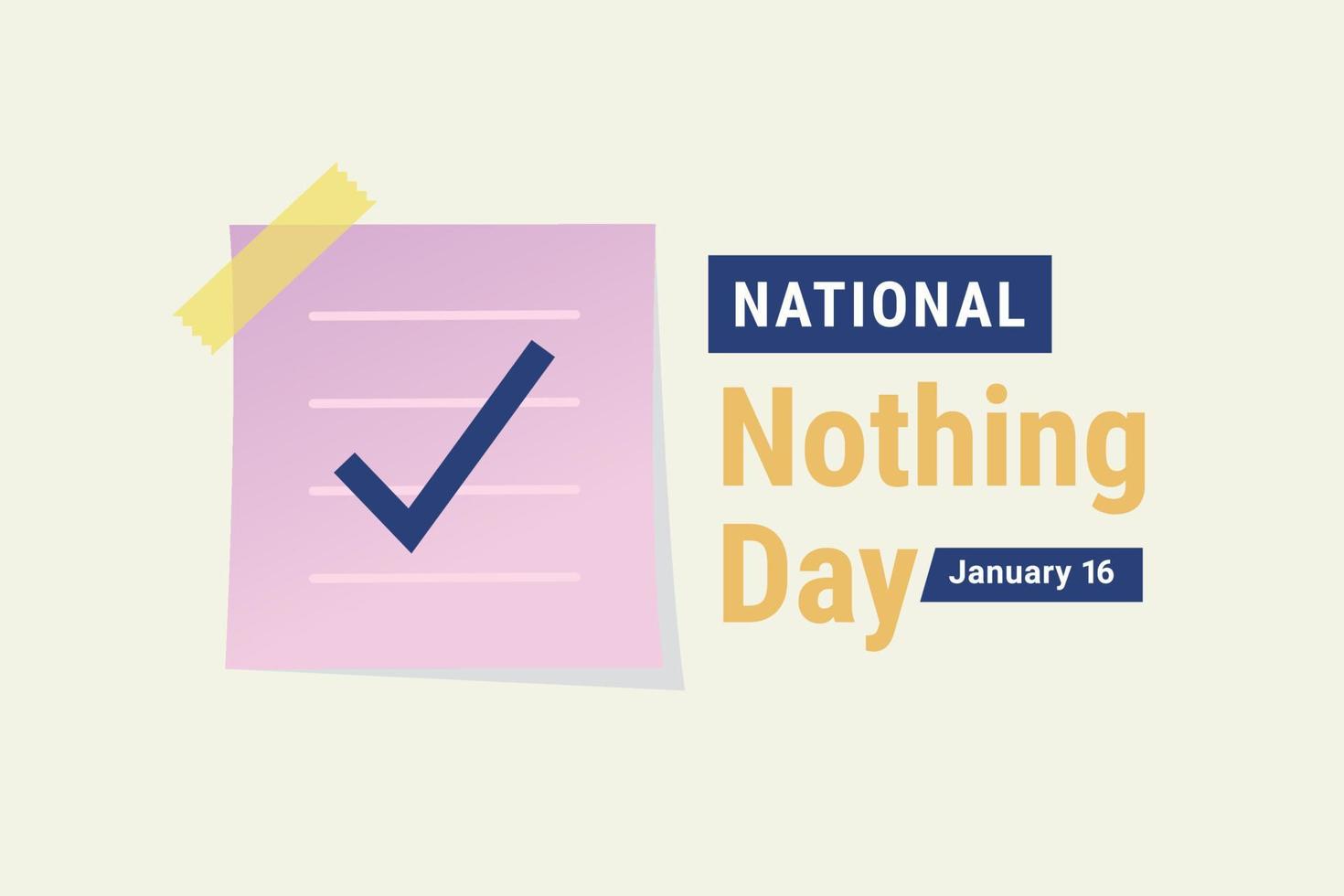 Vector graphic of National Nothing Day