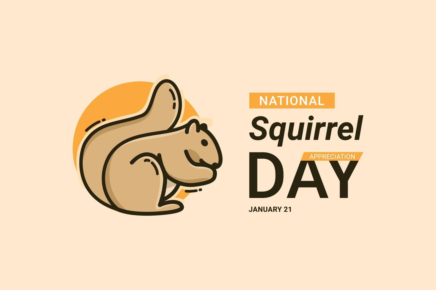 Vector graphic of National Squirrel Appreciation Day