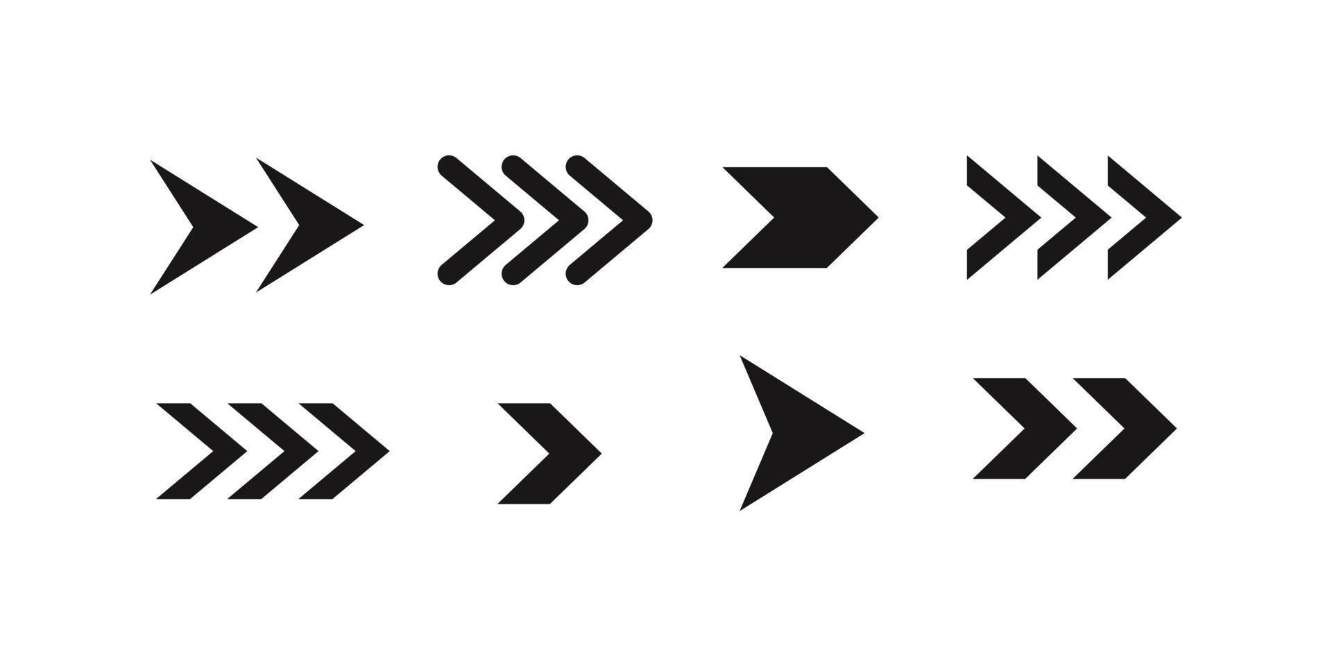 icono de flechas aislado en un fondo blanco vector