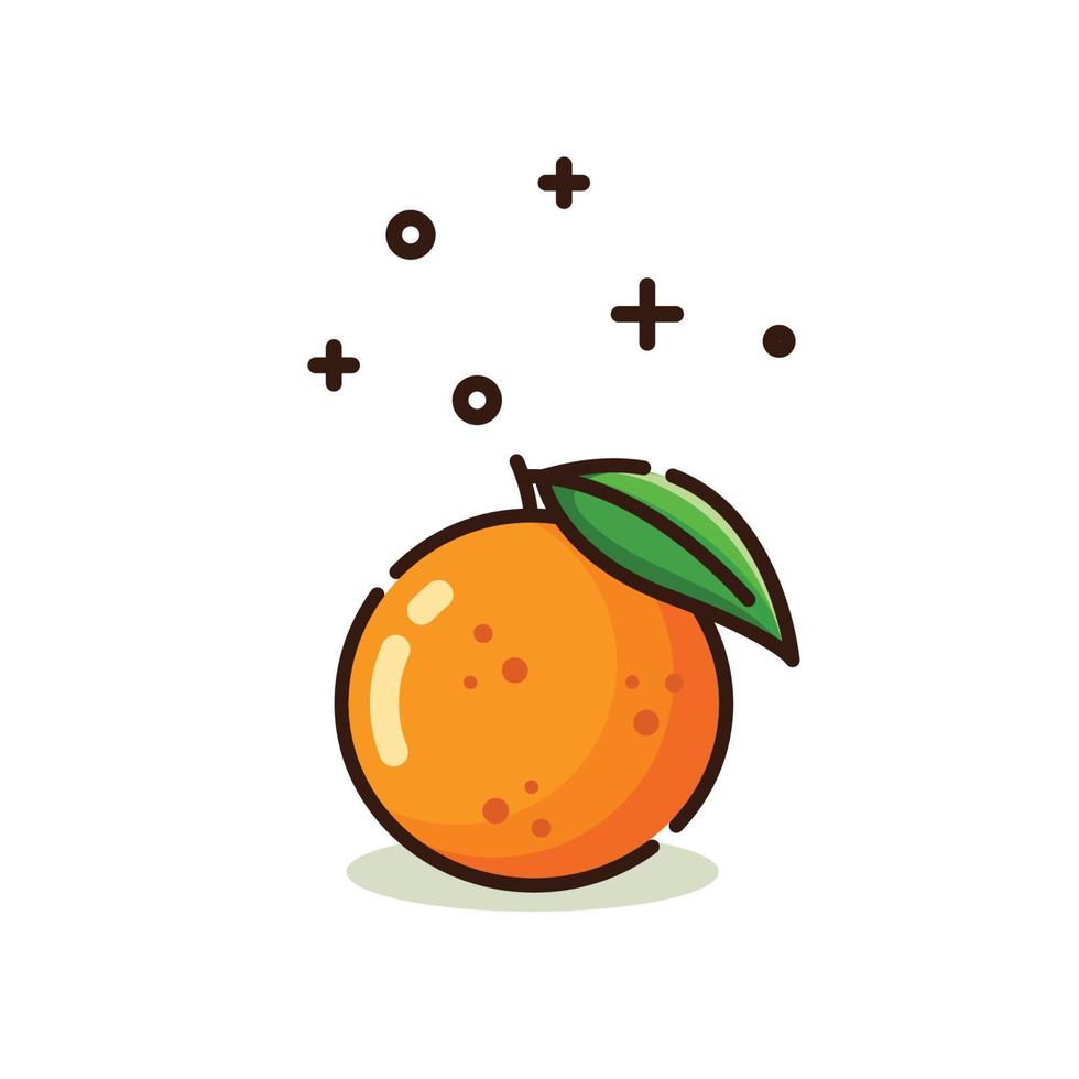 Orange minimalist style isolated on a white background vector