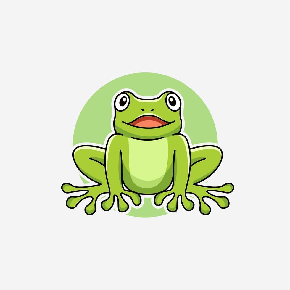 Illustration vector graphic of a frog