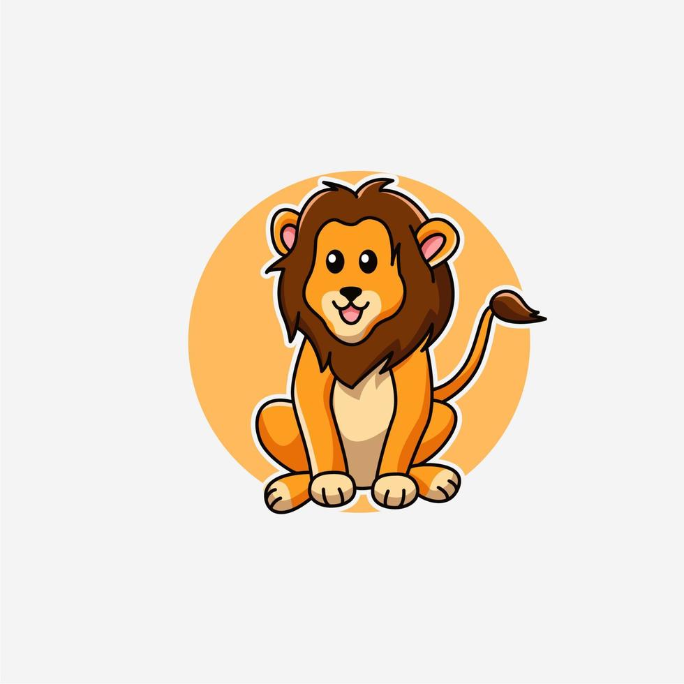 ilustración vectorial gráfico de un león vector