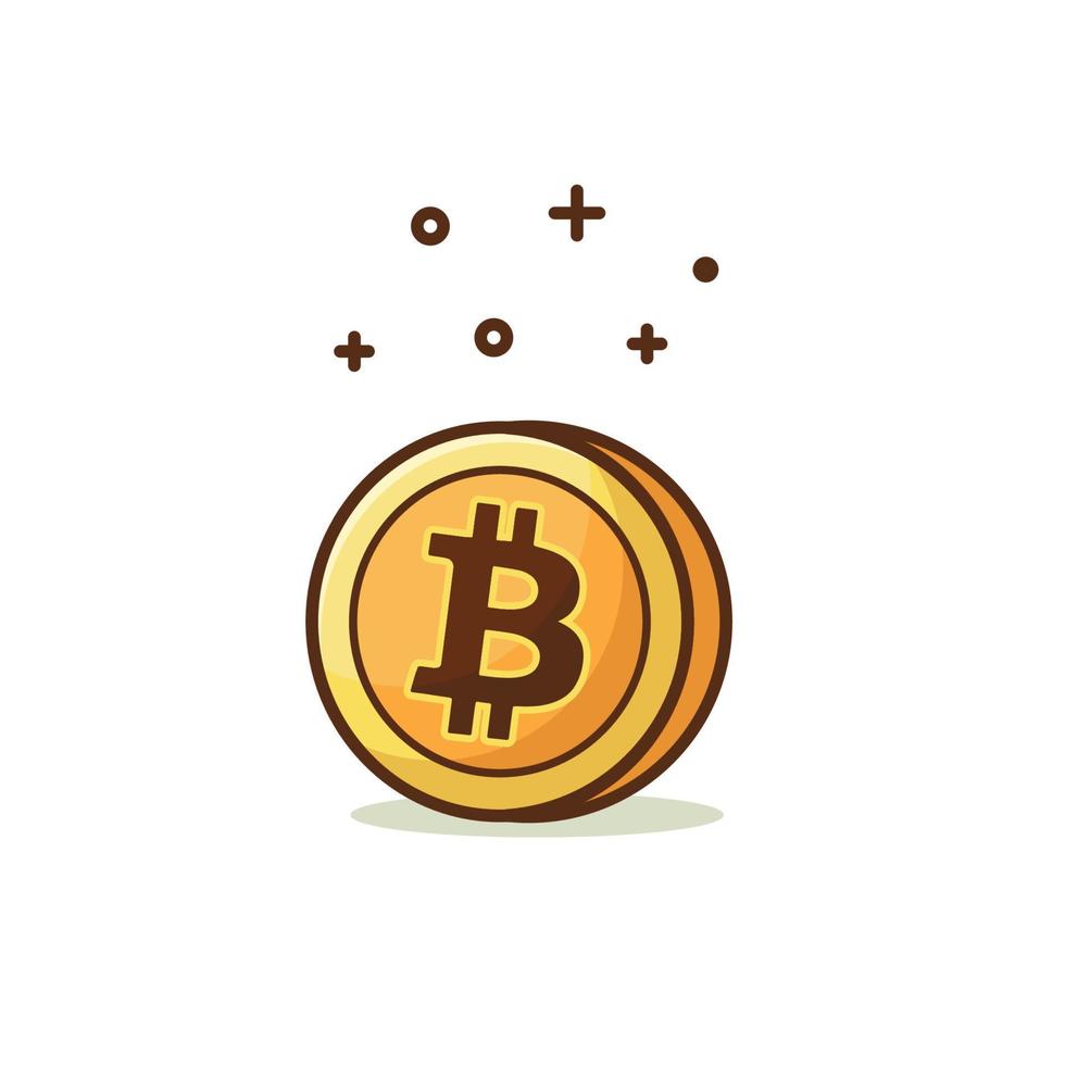 ilustración vectorial gráfico de bitcoin vector