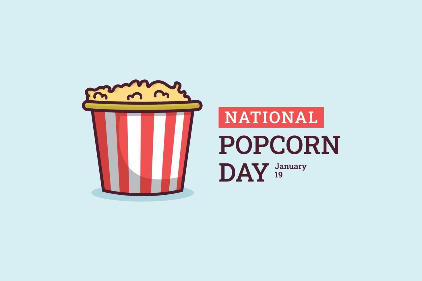 Vector graphic of National Popcorn Day