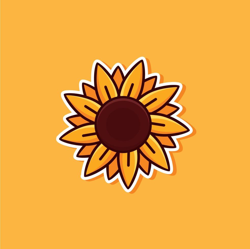 gráfico vectorial de la flor del sol vector