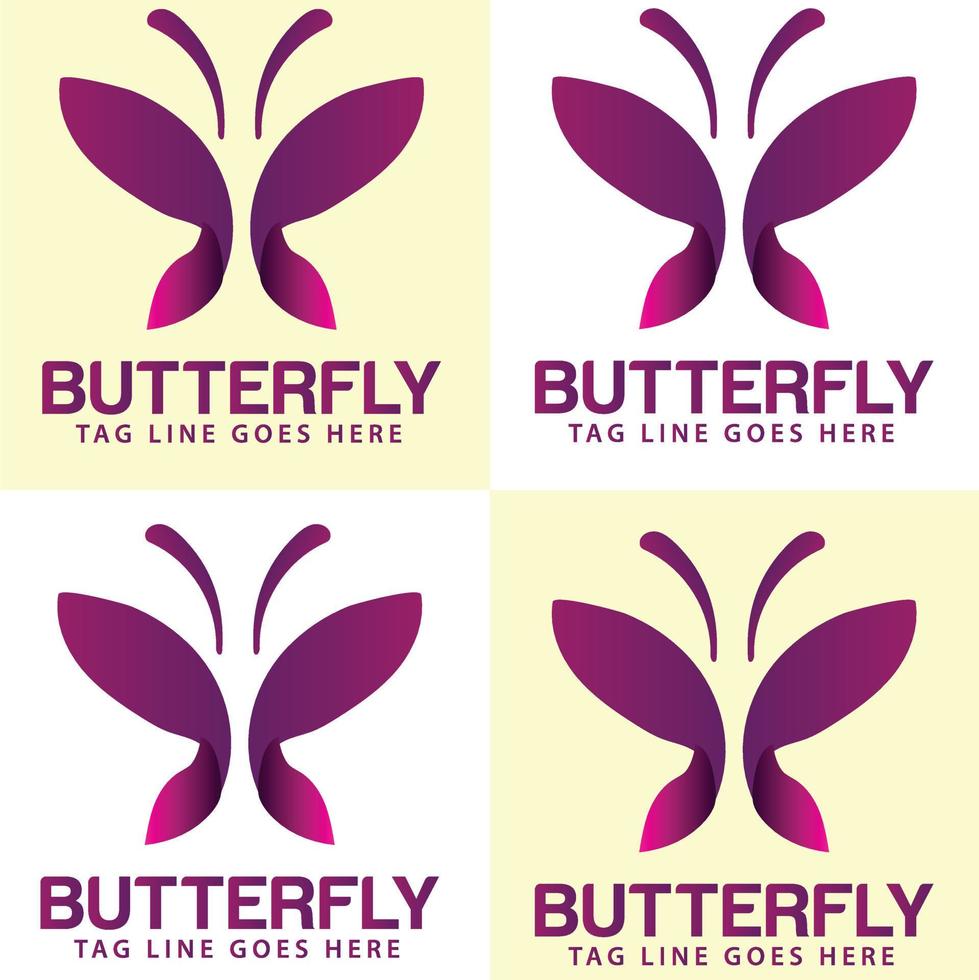 Awesome Butterfly logo design vector