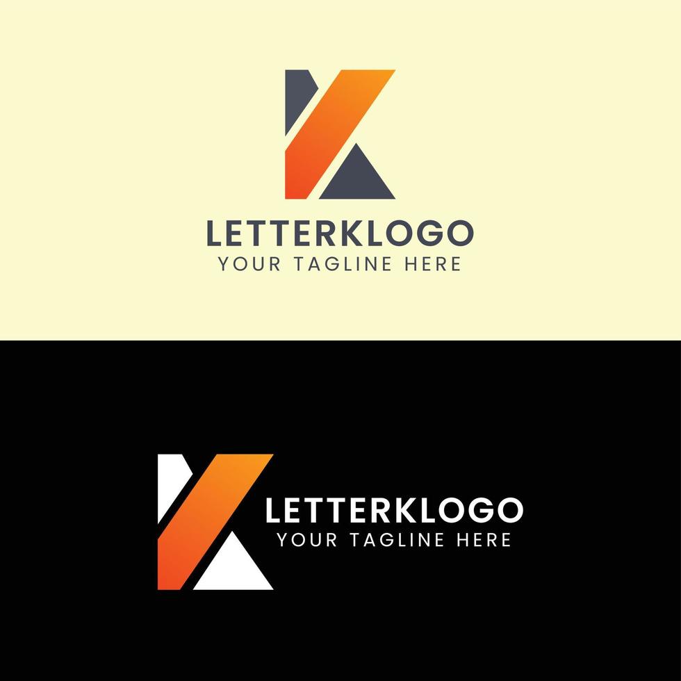 diseño creativo del logotipo de la letra k vector