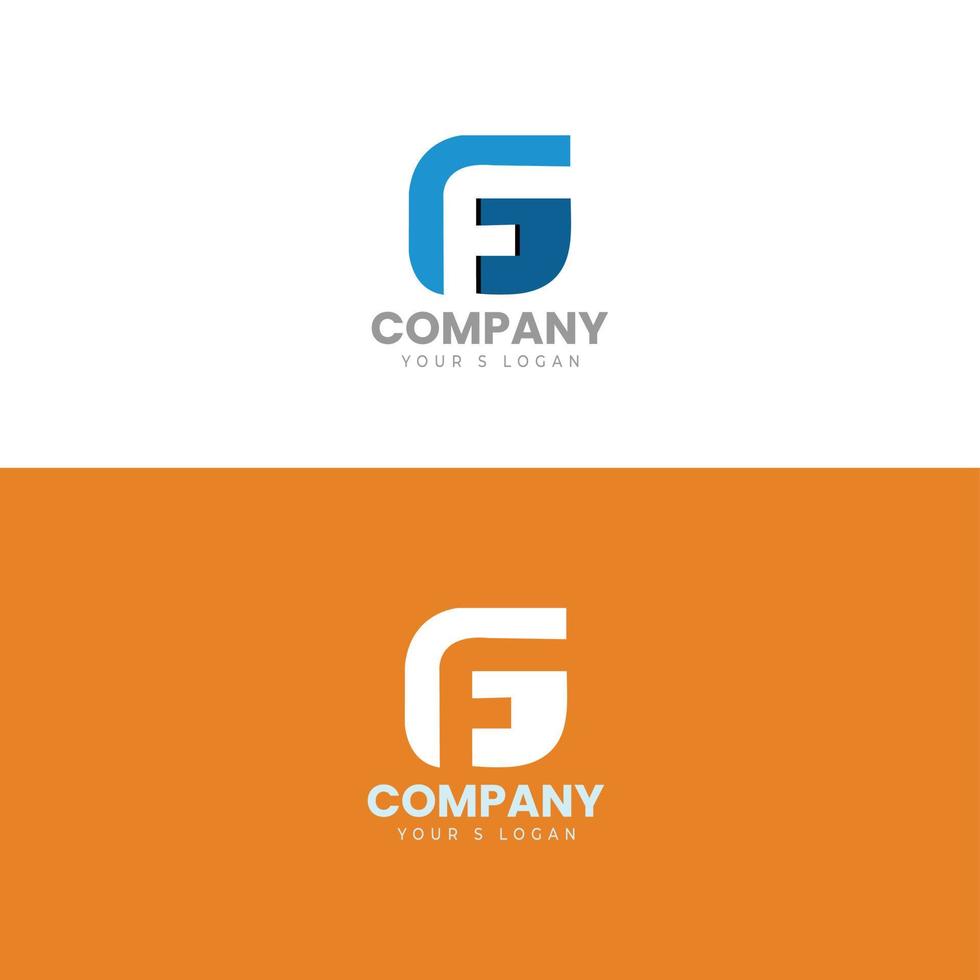 Creative GF Logo design vector