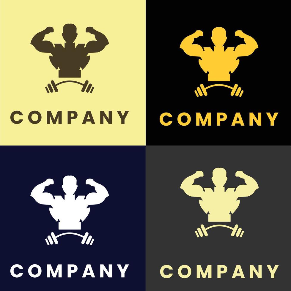 Creative GYM logo design vector