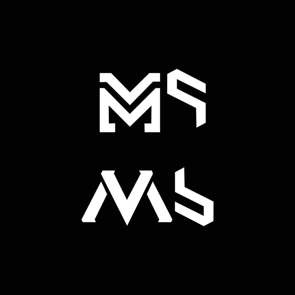 diseño de logotipo creativo msv vector