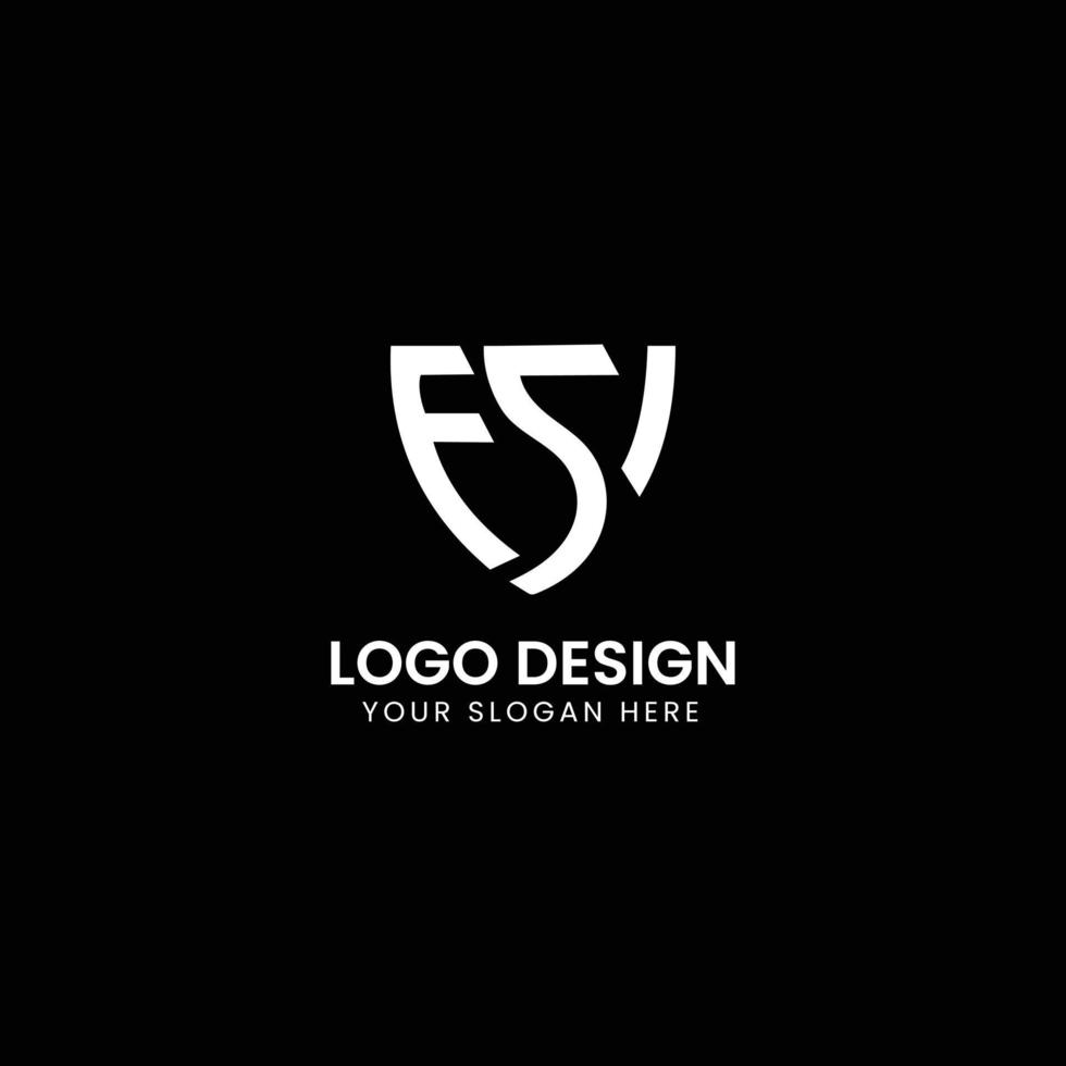 diseño moderno del logotipo fsi vector