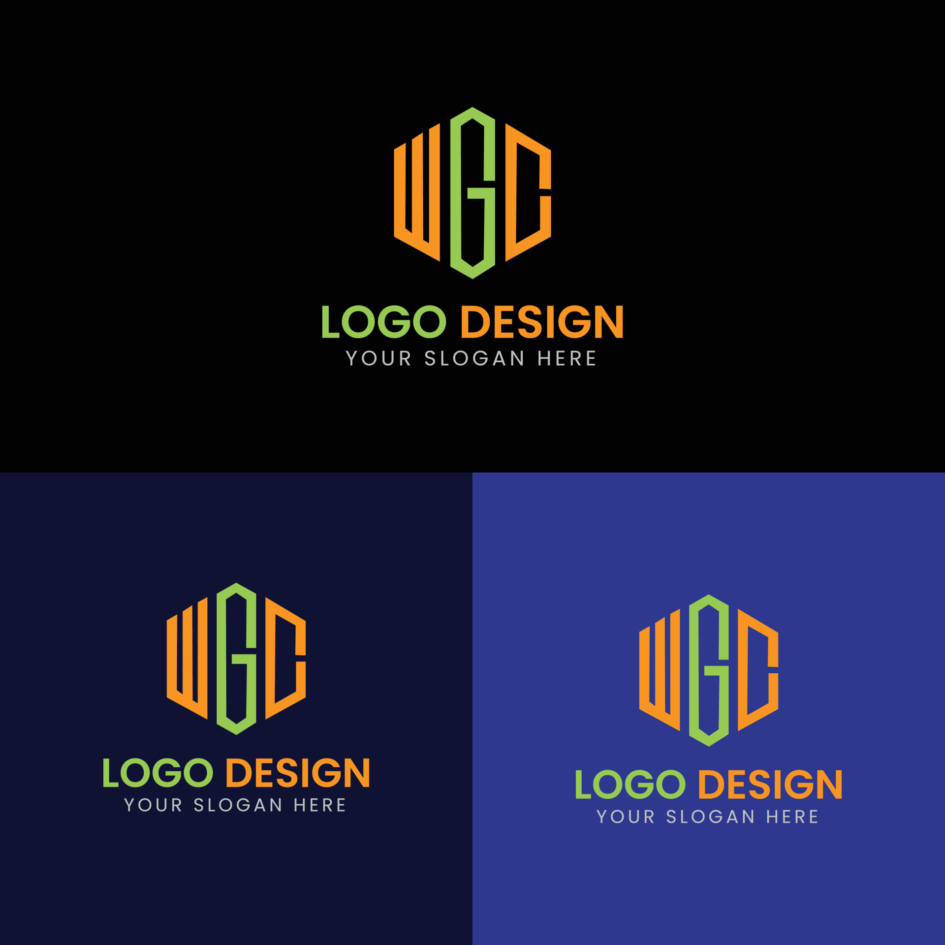 Creative WGC logo design 5270019 Vector Art at Vecteezy