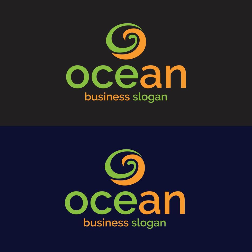 creative OCEAN logo design vector